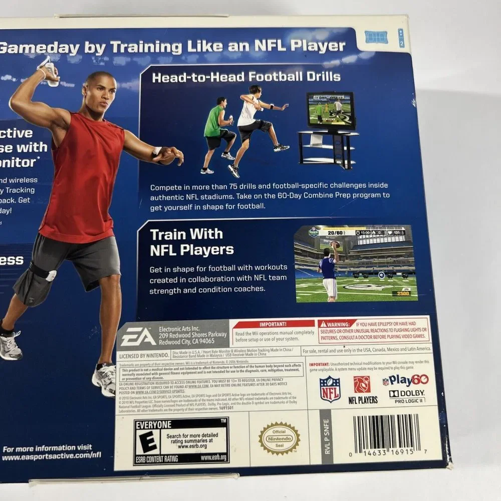 Nintendo Wii NFL‎ Training Camp Drills And Workouts With NFL Players 2010 NEW
